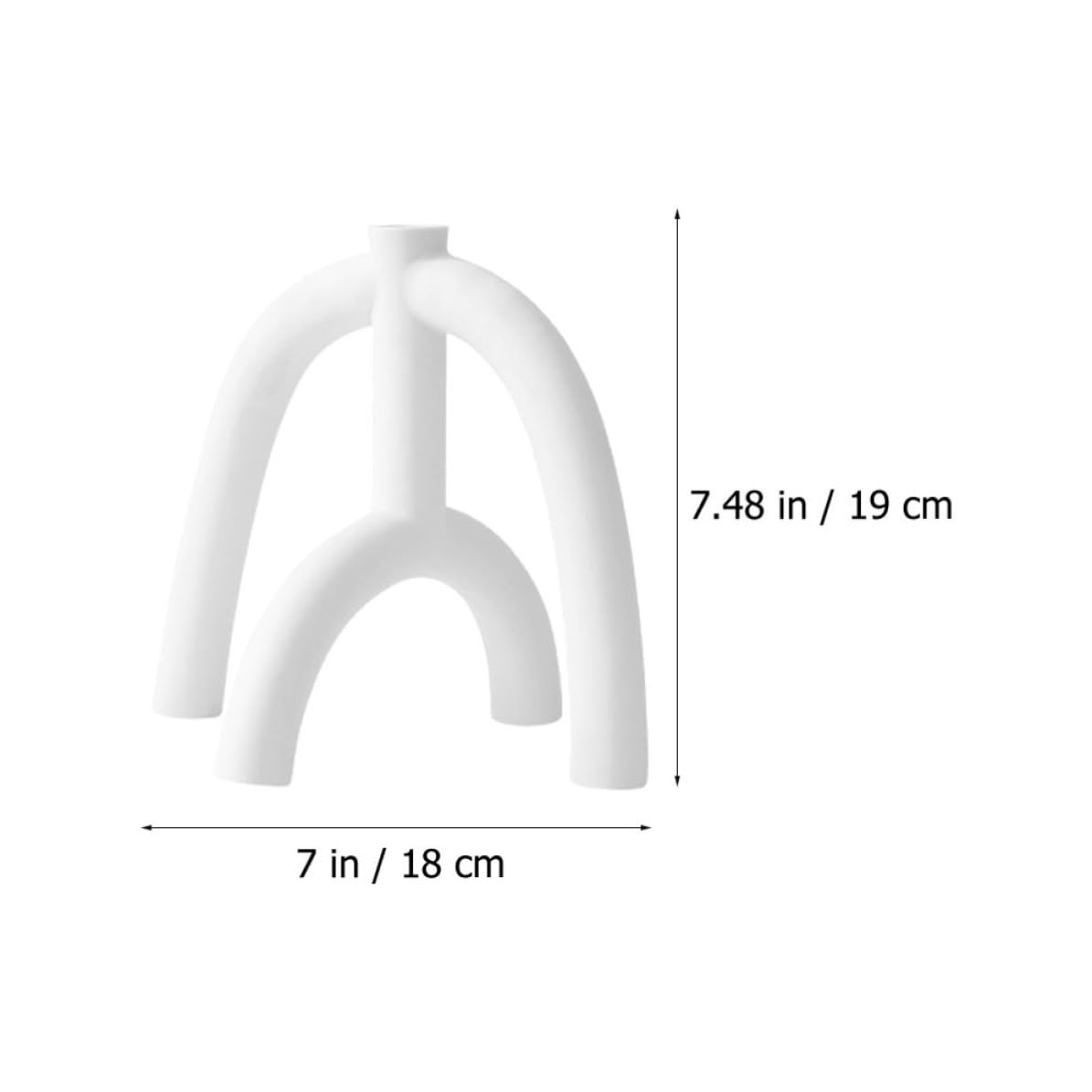 VILLCASE Kerzenständer aus Keramik Weiß Schlichte Geometrische Form für Tischdekoration und Hochzeitsdekoration Candlestick Holder Kerzenhalter Dekoration für Partys