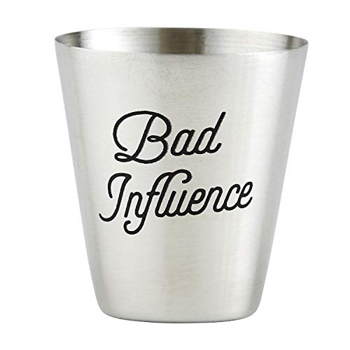 Santa Barbara Design Studio Sips Drinkware Stainless Steel Shot Cups, 4-Count, 2-Ounces, Personality #TOP4