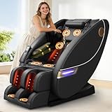Gegcucey Ganzkörper-Massagesessel, mit 14 Massagepunkten und 8 Airbags, Lenden- und Beinheizung, Fußrollenmassage, Bluetooth-Lautsprecher, Elektrische Massagesessel für das Homeoffice