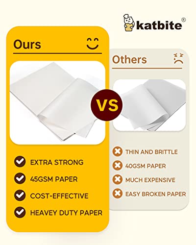 Katbite Baking Paper Heavy Duty 75 PCS, 12 x 16 Inchs (30x40cm) Greaseproof Paper Sheets - Image 4