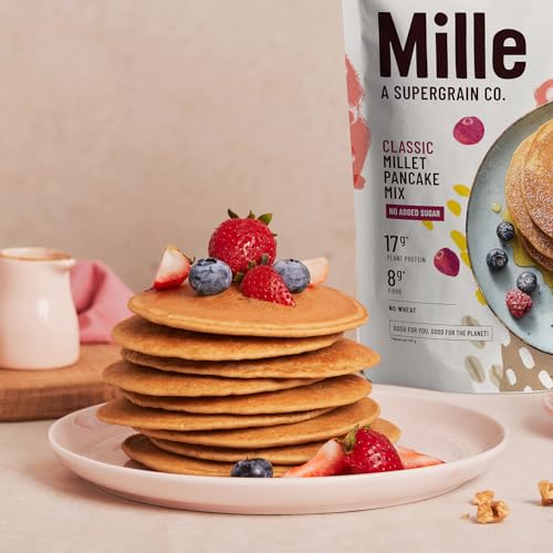 Image of Mille Zero Added Sugar Breakfast Combo | Millet and Oats & Classic Pancake | Instant Multigrain High Protein Breakfast Cereal | Pack of 2 | 500 + 250g