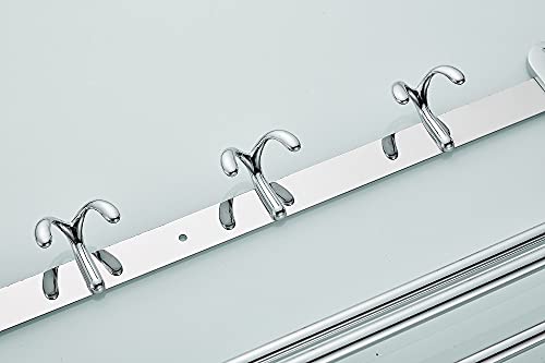 Porta toalha banheiro linear estilo hotel dupla fixação