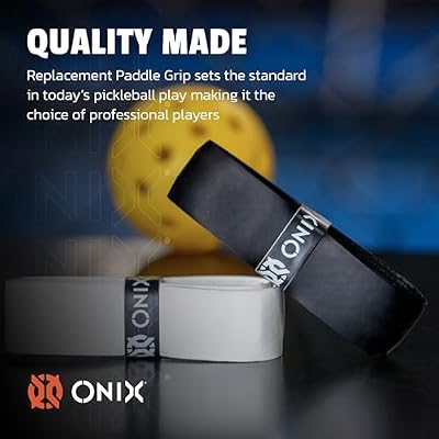 Onix Pro Team Paddle Replacement Grip (Black) Comfortable, Shock-Absorbing Grip for Maximum Control & Stability