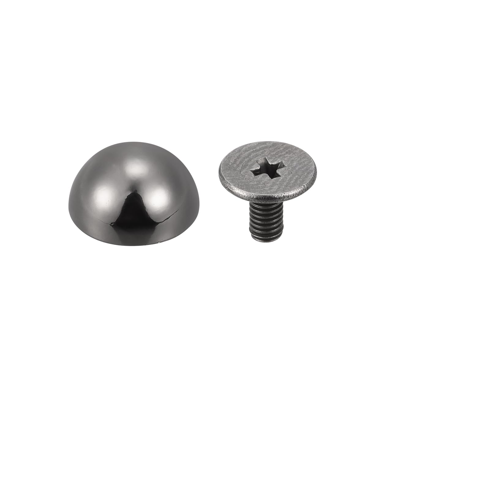 Lot De 10 Rivets Vis Dos Rond Tête Cuir - 6x10mm - Noir - Uxcell - Neuf