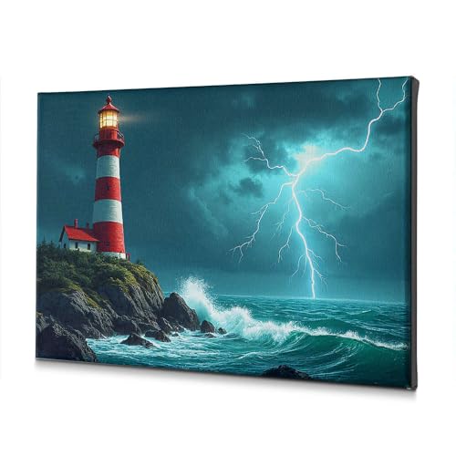 Toile de Pâques avec phare déco de ferme 30x40 cm pour salon