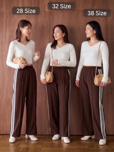 Image of GRECIILOOKS Trousers for Woman | Womens High Rise High Waist Flared Korean Style | Formal Pant for Women Office Wear| Track Pants for Womans Elegant for College & Events (Available in Plus Size)