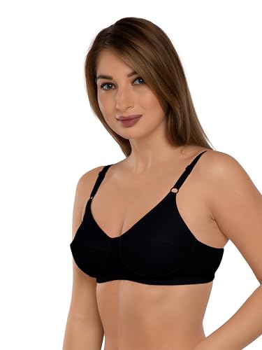 Image of Daisy DEE Women's Cotton Seamed Non-Wired Regular Straps Full Coverage Non-Padded Bra - NSHTL