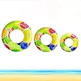 Schwimmring Donut Erwachsene Pool schwimmt aufblasbarer Pool Schwimmer, aufblasbare Obstschwimmkinder Kinder Cartoon Zitronen Wassermelonen Pool bequeme Rohrringe for Erwachsene Strandparty Wasser Spa