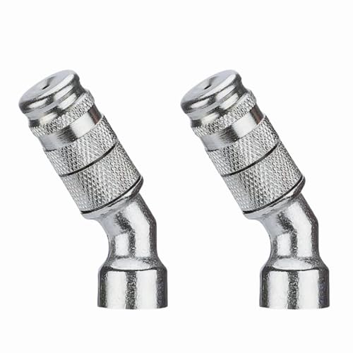 2 PCS Adjustable Sprayer Nozzle Tips, 1.5mm Aperture High Pressure Mist Sprayer Nozzle, Suitable for Replacing Backpack Sprayer, Farm,Garden Irrigation, Silver