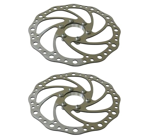 Image of CYBIC Bicycle Disc Brake Set, Black, Metal Caliper with 140 /160mm Rotors, 2 Pairs