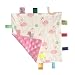 G-Tree Pink Baby Tag, Taggy Blanket - Pink with Multi-Coloured Cake Tag, Taggy Blanket - Pale Pink Textured Underside