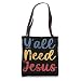 Jesus Saves cool retro vintage Christian Rock 70s Tote Bag