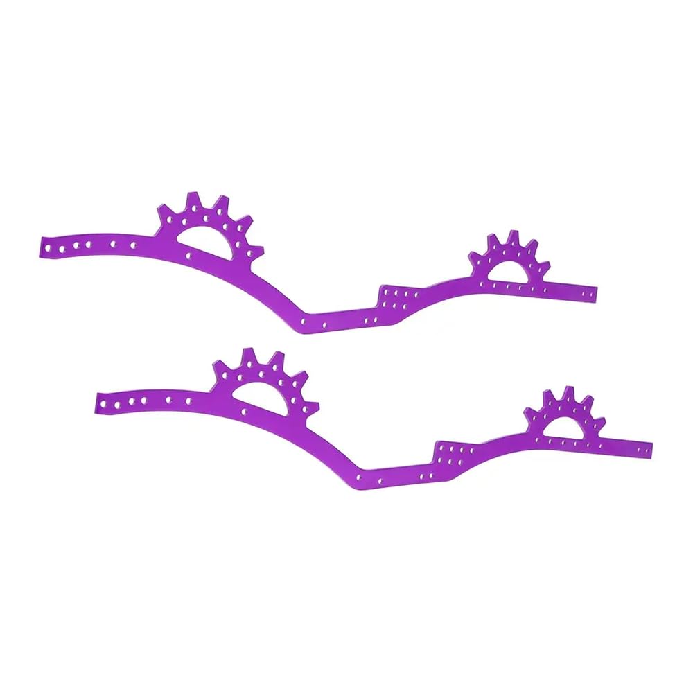 RC Crawler Chassis Rail Set 1/10 Skala 413mm Aluminium Kompatibel mit Axle II III Pro und VS4-10 Builds(Purple Rails)
