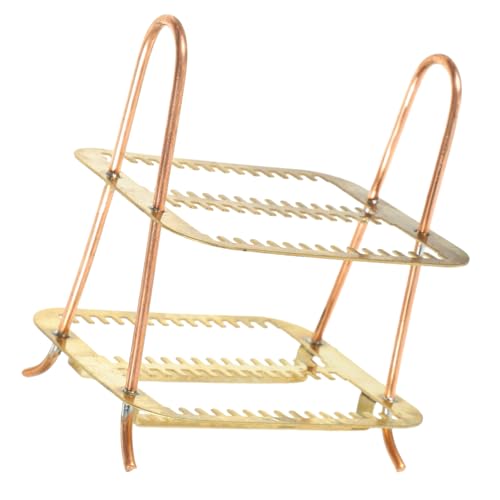 Ciieeo Lab Microscope Slides Holder Staining Rack Metal Construction Easy to Use