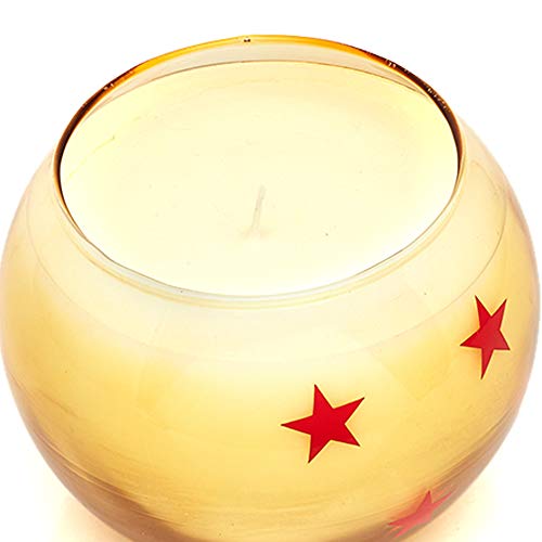 Dragon Ball Z Shenron Candle - Officially Licensed - Namekian Kami - Goku Four Star Ball - Sandlewood Scented - Anime Gifts - Kamehameha Flame Light - Geeky Home Decor - Star Ball Glass