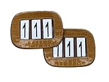 Competition Leder Nummernhalter 3-stellig für Zaumzeug und Schabracken mit Crocco Patent (braun)