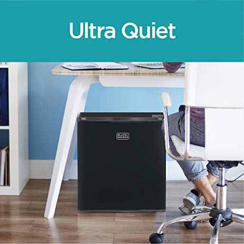 Black+Decker Bcrk17B Compact Refrigerator Energy Star Single Door Mini Fridge With Freezer, 1.7 Cubic Feet, Black #TOP7