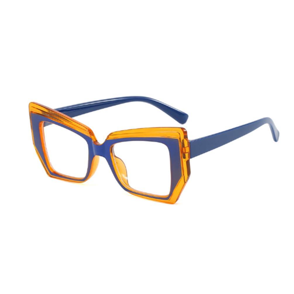 Weloveushop Fashion Cat Eye Blue Light Blocking Glasses for Women Men Large Frame Stylish Eyewear Anti Eyestrain UV