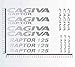 Kit d'autocollants compatibles Cagiva Raptor 125 moto Decal Couleur 1290 (090 Argent)