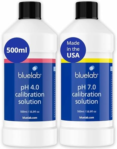 Bluelab pH 4.0 Calibration Solution 500 ml, pH 7.0 Calibration Solution 500 ml