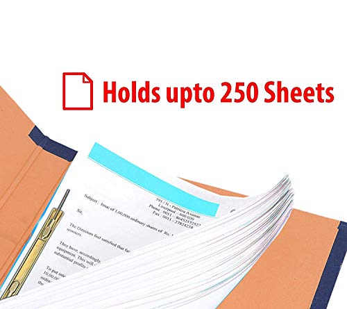 Image of TULMAN Spring Office File for A4 & Legal Size Documents & Certificate Holder - 38x3x26 CM -Multicoloured Pack of 8