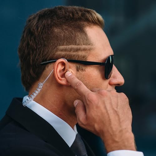 Ellzk Secret Spy Earpiece Headphones 2pcs- FBI CIA Secret Service Security Guard Ear Piece Costume Accessory for Man - Image 4