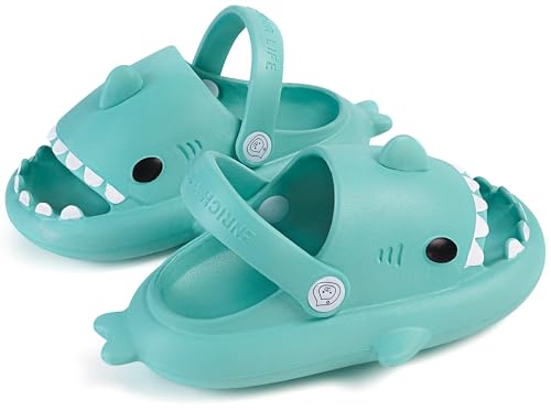 Image of KVbabby Kids Shark Slides Boys Girls Cloud Sandals | Cloud Sandals,Open Toe,Beach Pool Water Shoes,Slip-on,Lightweight,Non-Slip,Soft,Flexible,EVA Slippers
