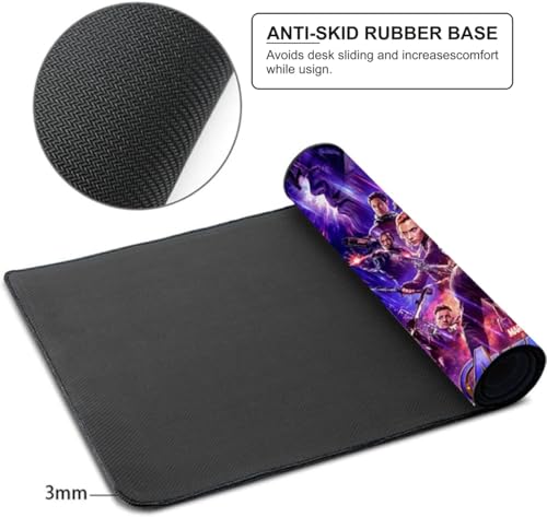 Image of Superhero Battle Desk Mat 58.5 x 28 cm - Large Mouse Pad with Smooth Surface and Non-Slip Base for Gaming & Work