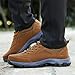 NIGXWNS Men's Walking Hiking Shoes Outdoor Sports Climbing Trekking Walking Shoes Lace-up Non-Slip Breathable Low-Top Fashion Sneakers Brown