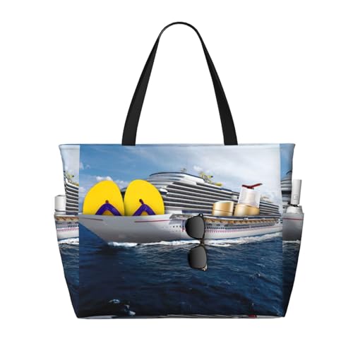 Sac fourre tout imprime croisiere hobo xl pour travail et shopping