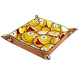 Mide 16 x 16 cm/20,5 x 20,5 cm, abotonada, esta bandeja de piel sintética es capaz de guardar artículos de uso diario mientras no ocupa demasiado espacio, ideal para poner en casa u oficina, en el escritorio, armario de zapatos, mesa de salón, encimera, mesita de noche, aparadores, etc.