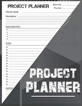 Paperback Project Planner: Work Organizer Project Management Notebook Track Personal Small And Medium Project Book