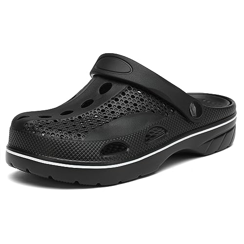 Image of VZQ Women and Men Arch Support Clogs Slip-on Garden Shoes Outdoor Beach Slippers Sandals with Plantar Fasciitis Feet Cushion Insoles