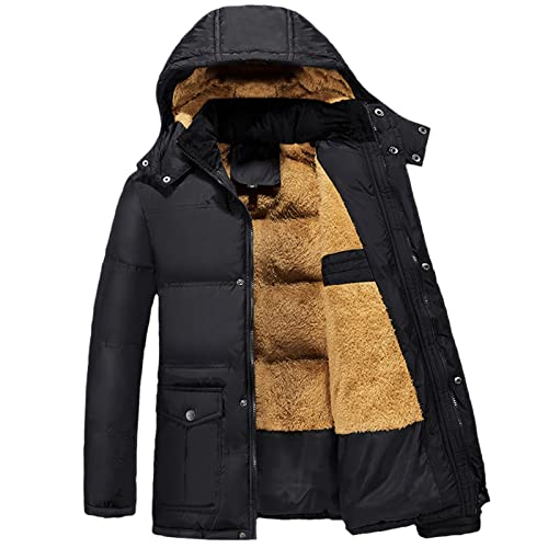 Parka d'hiver homme coupe-vent et imperméable veste chaude à grande poche