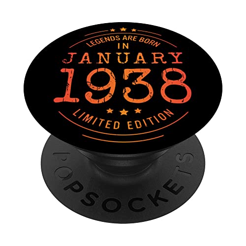 Cumpleaños Enero 1938 Edición Limitada Regalo January 1938 PopSockets PopGrip Intercambiable