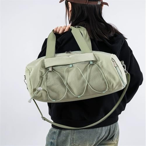 Travel Garment Bags Ladies Short Trip Travel Luggage Bag Handheld Sports Yoga Fitness Bag Duffle Bag(Green)2