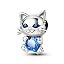 Cat Embracing Heart Charm