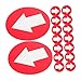 TOKIDNY 20pcs Enhanced Visibility Reflective Arrow Stickers Directional Course Markers