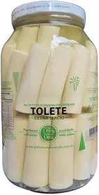Palmito de Pupunha em Conserva Tolete Inteiro, 1,8 kg Peso Drenado, Extra Macio, Conserva Artesanal