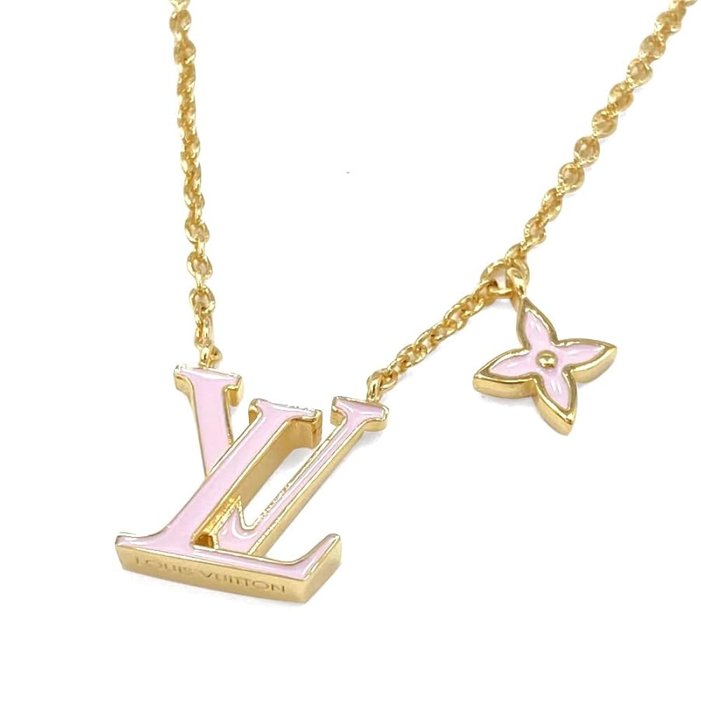 もも　極美品 ルイヴィトン コリエLVアイコニック エナメル ピンク 大人気】Louis Vuitton コリエ・LVアイコニック ネックレス