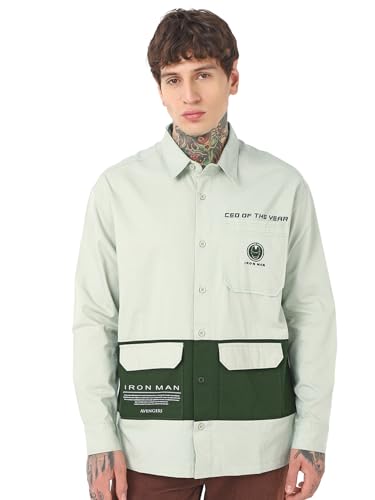 Chemise oversize pour homme couleur vert sapin coupe ample XXL