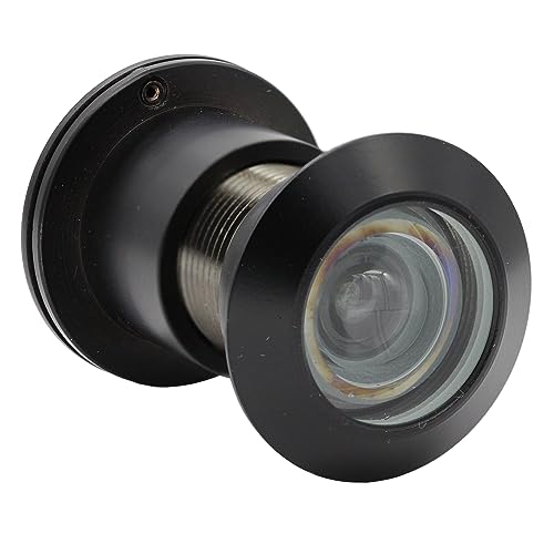 Image of Safety Security One Way Front Door Viewer with 220 Degree Angle, Heavy Duty Peephole Made by Brass with Privacy Cover, Black, Pack of 1