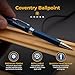 Personalized, Custom Engraved Cross Pen for Men or Women | Cross Coventry Ballpoint Pen | Luxury Gift for Office, Graduation and Business [Blue Lacquer with Chrome Trim]