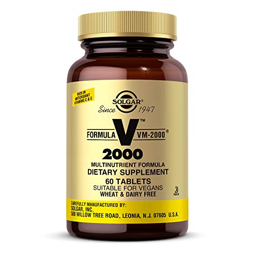 Solgar Formula VM-2000 (Multinutrient System), 60 Tablets - Premium Quality Multiple - Contains Zinc - Supports A Healthy Immune System - Vegan, Dairy Free, Kosher - 30 Servings