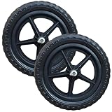 1 par de ruedas de bicicleta de 12 pulgadas de repuesto para niños, color negro