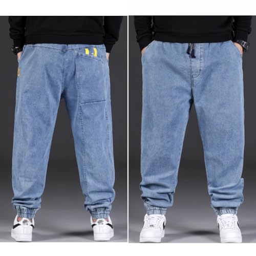 HDMGCR Jean Joggers for Men Loose Fit Elastic Waist Denim Pants(Light Blue,XL) by HDMGCR - Used condition - Image 5