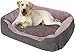 FRISTONE Lit pour Chien Lavable pour Petits et Grands Chiens Panier pour Chien Doux,XL Gris
