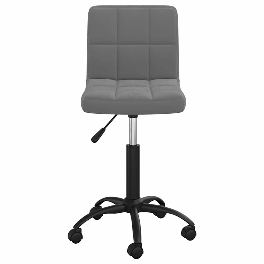 Obrotowe krzesło biurowe z aksamitnym obiciem w kolorze ciemnoszarym, regulowana wysokość siedziska i kółka 360 stopni, do domowego biura i salonu, ergonomiczne krzesło obrotowe ze sprężyną