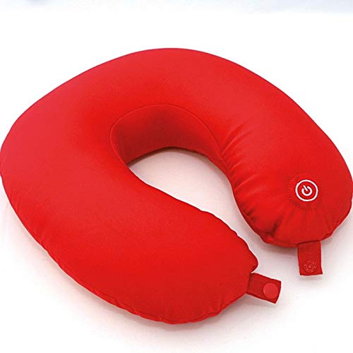 SEAHAVEN U-Shaped Travel Neck Pillow Vibrating Neck Massage Cushion Home, Office, Travel Pillow Vibrating Neck Massage Pillow - Massaging Travel Pillow - Bead Pillow Contours to Shape-image-41