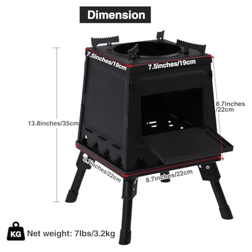 Réchaud de camping pliable bois matériel bivouac durable - 6